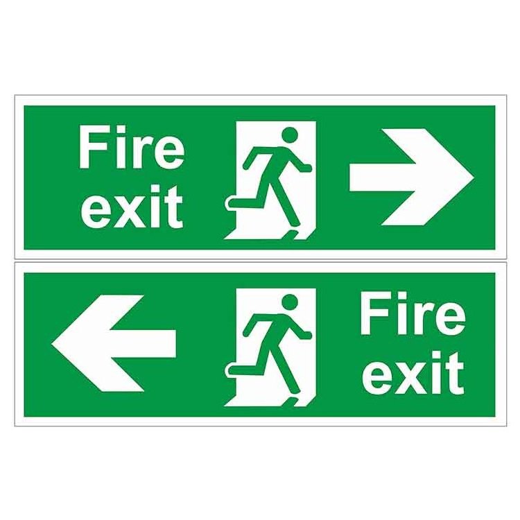 G  Plastic Hazard Road Emergency Exit Fire Mandatory  Safety Warning Sign