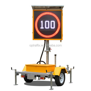 Outdoor LED Warning Sign Solar Power Radar Speed Sign Portable Traffic Flashing Speed Limit Signs