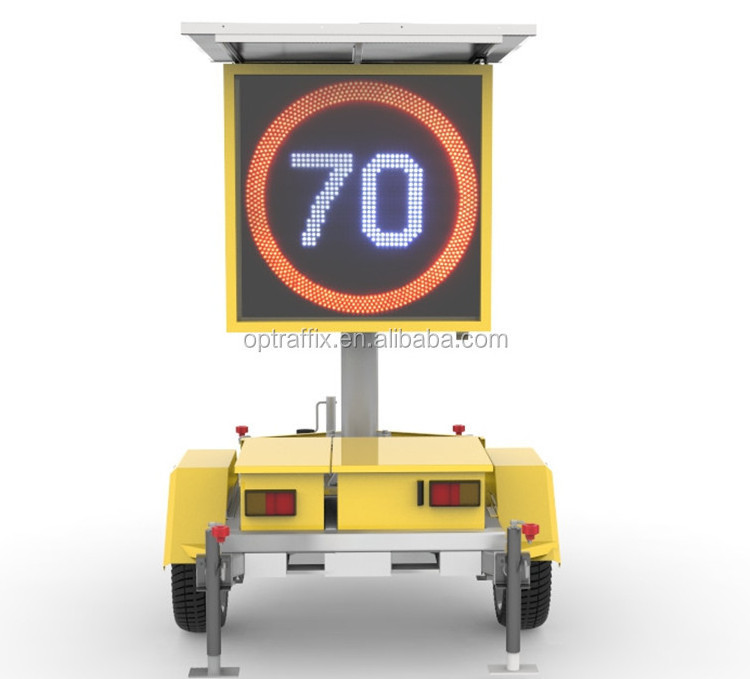 Outdoor LED Warning Sign Solar Power Radar Speed Sign Portable Traffic Flashing Speed Limit Signs