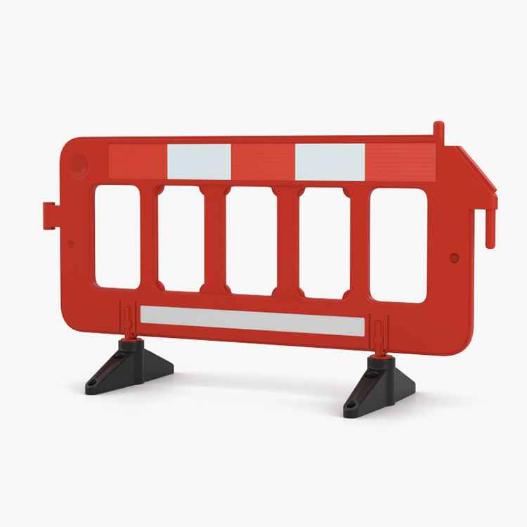 Durable Temporary Plastic Road Fence 2000mm Red Road Safety Barrier Fences