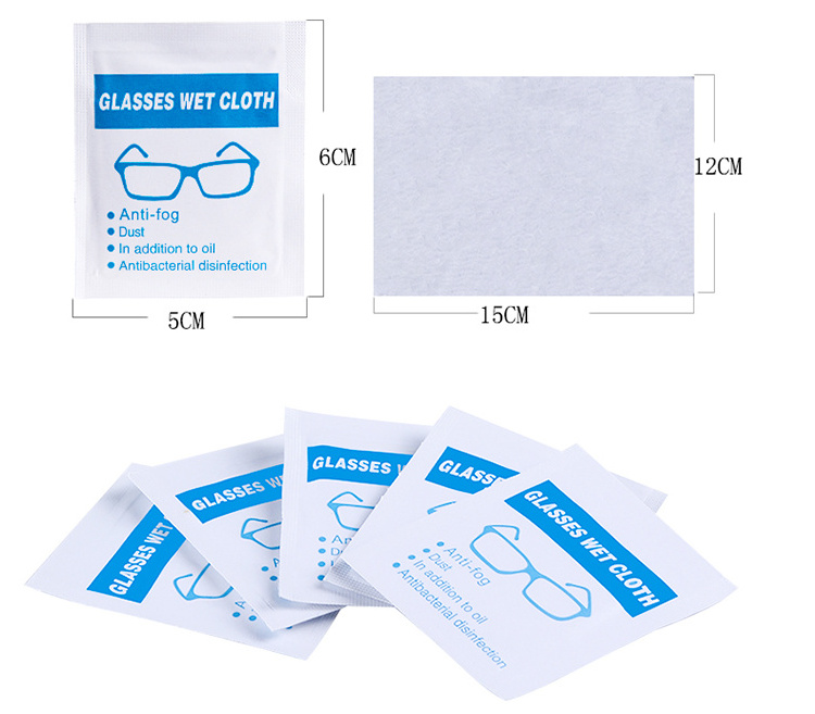 Individual Customized OEM Lens Wipes Eyeglass Cleaning Wipes for Cameras Mobile Phones Tablets Portable Travel Cleaner Wet Wipes