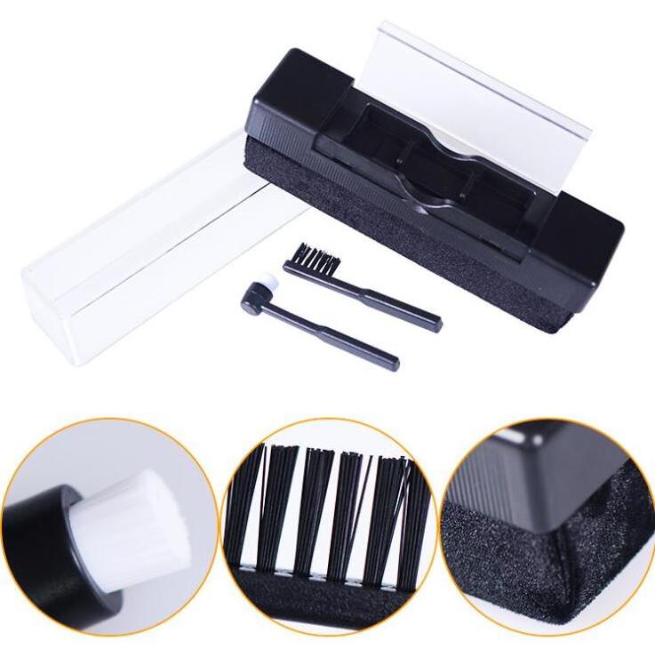 Vinyl Record & Stylus Cleaning Kit with 2-in-1 Anti-Static Carbon Fiber & Soft Velvet LP Brush and Stylus Brush