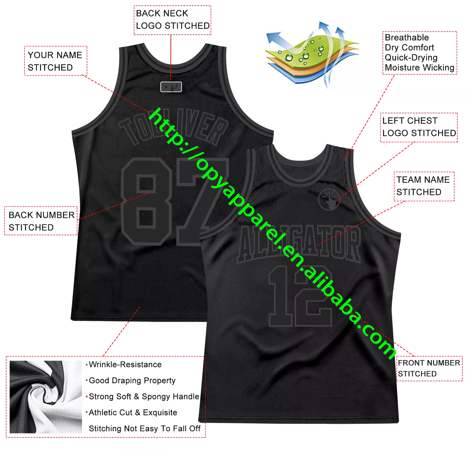 FACTORY PRICE CUSTOM BLACK BLACK-STEEL GRAY AUTHENTIC THROWBACK BASKETBALL JERSEY HIGH QUALITY