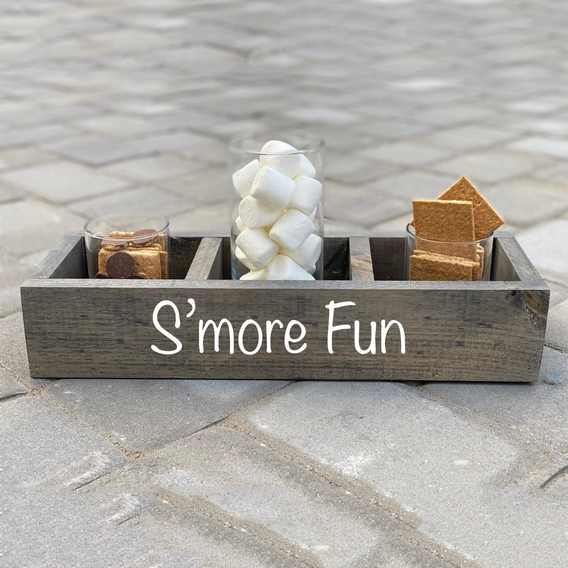 Family Party Smores Roasting Bar Station Smore Kit Dessert Station Tray for Wedding Camping BBQ Gift