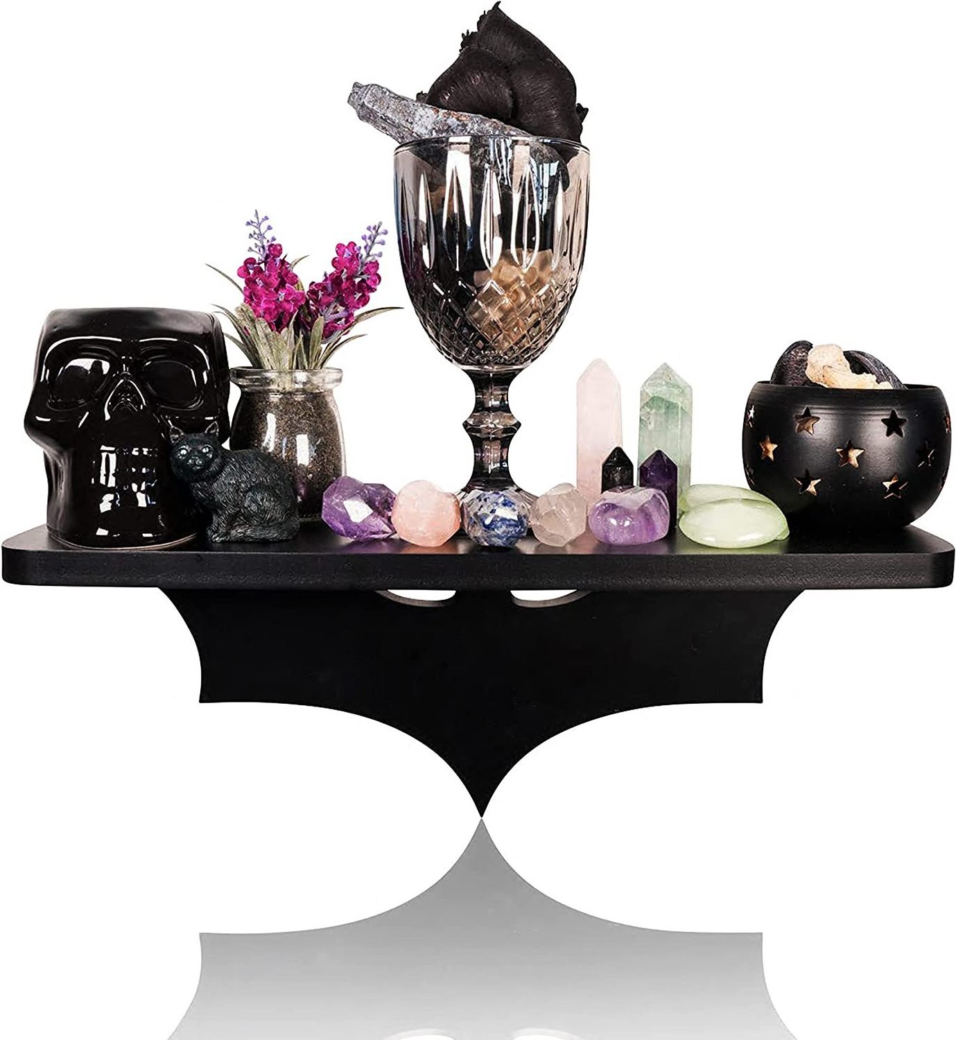 Bat Shelf Gothic Home Decor Unique Goth Room Decor and Black Crystal Shelf Hanging Room Shelves for Wall