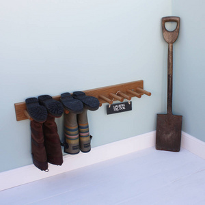 Minimalist Wood Wall Floating Shoes Storage Rack Boots Drying Storage Rack