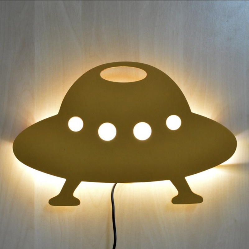 Baby Kids Room Wall Decor Wood Cloud Wall Light Nursery Lighting Room Night Light Bedside Lamp