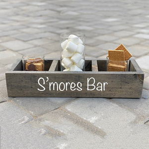 Family Party Smores Roasting Bar Station Smore Kit Dessert Station Tray for Wedding Camping BBQ Gift