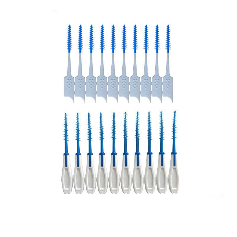 Customized Rubber Silicon Detox Oral Care Tooth Sticks Flosser Flossing Flex Toothpick Dental Picks Interdental Brushes