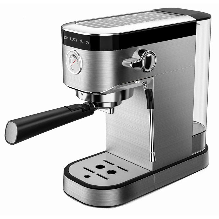 Stainless Steel Coffee Machine with Steam Milk Foam Automatic High Pressure 20bar Espresso Coffee Machine Maker