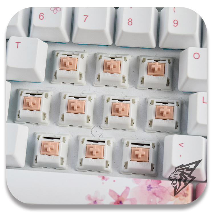 AFLION  2022 New Pink Gaming Linear 60G Force Customized Diy 5Pin Mechanical Keyboard Switch