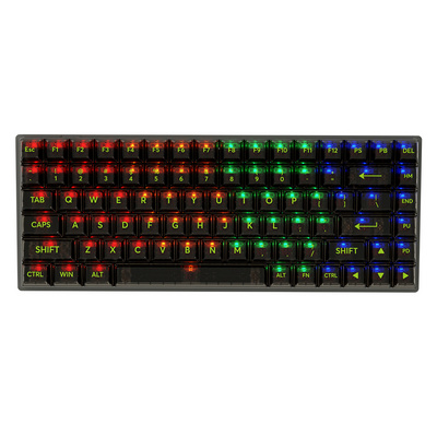 AFLION New arrival Mechanical Gaming Keyboard  Blue Switch 84 Clear Keycaps Wired Transparent Keyboard