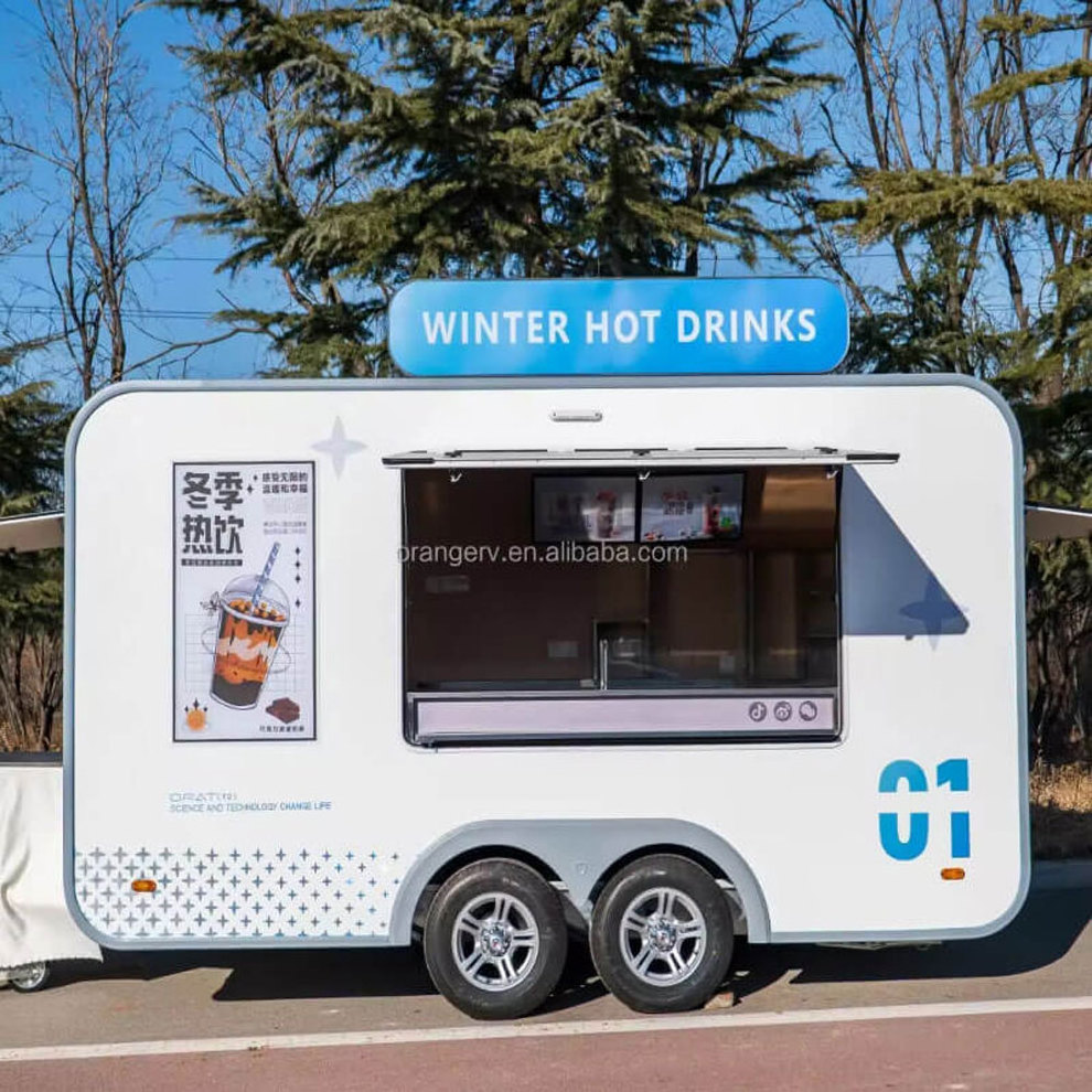 2024 Approved Snack Food Service Car Frozen Rolled Ice Cream Trucks Food Cart for Sale