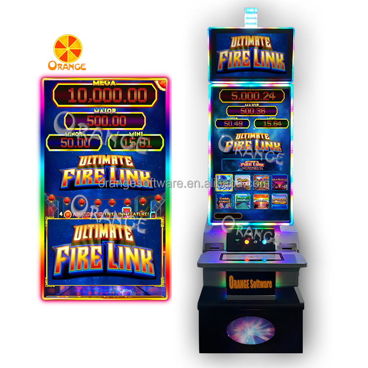 USA hot sell Fire Link Power 2  power 4  muti games  8 in 1 game board  arcade coin operated machine Vertical curved  cabinet