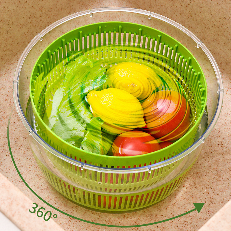 Kitchen Manual Control Large Colander Dryer Chopper Pull Salad Spinner Vegetable Salad Spinner