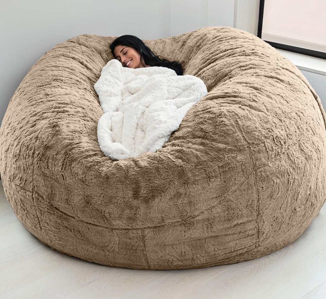 Oversized Huge Recliner Sofa Fat Sac Bean Bag Chair Modern Extra Large Fur Bed Bean Bag Couch Seat Without Filling