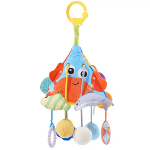 Newborn Elephant Bed Bell Plush Comfort Toy Baby Stroller Rattle Teether Car Hanging Bell Baby Bed Hanging