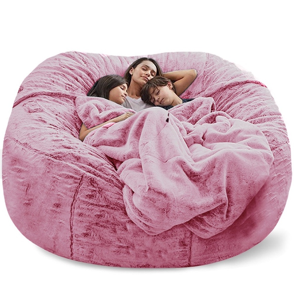 Oversized Huge Recliner Sofa Fat Sac Bean Bag Chair Modern Extra Large Fur Bed Bean Bag Couch Seat Without Filling