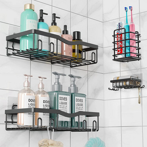 5 Pack Shower Caddy Strong Adhesive Shower Organizer Shelf Rustproof Wall-mounted Shower Shelves