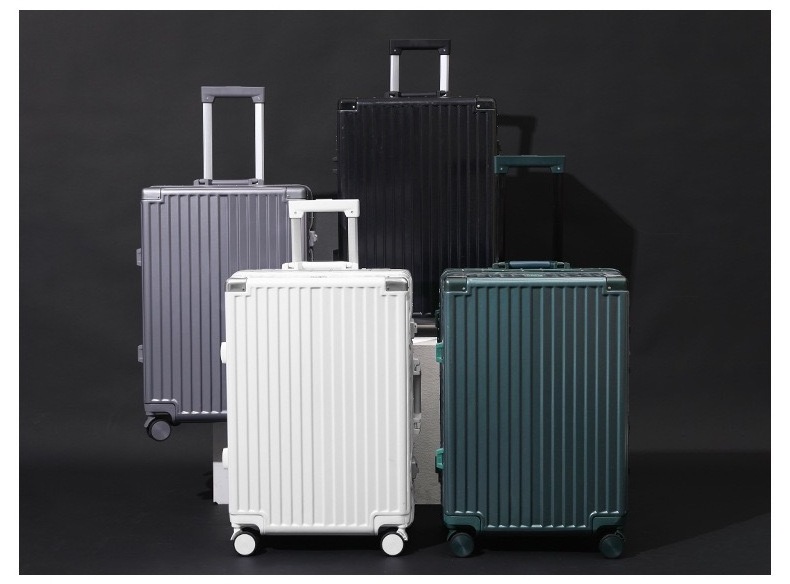 Manufacturer Luxury Aluminium Frame  Suitcase Business Airport Metal Trolley Luggage With Tsa Lock