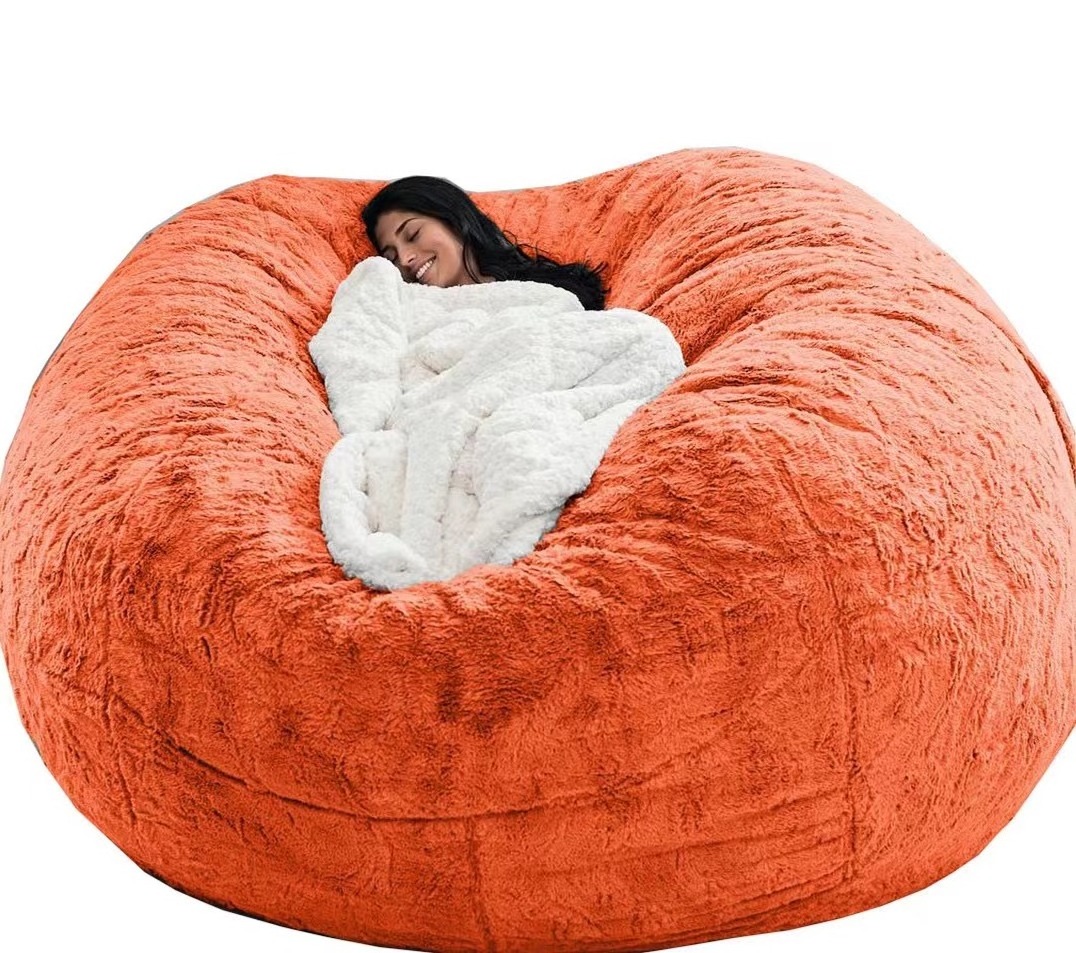 Oversized Huge Recliner Sofa Fat Sac Bean Bag Chair Modern Extra Large Fur Bed Bean Bag Couch Seat Without Filling