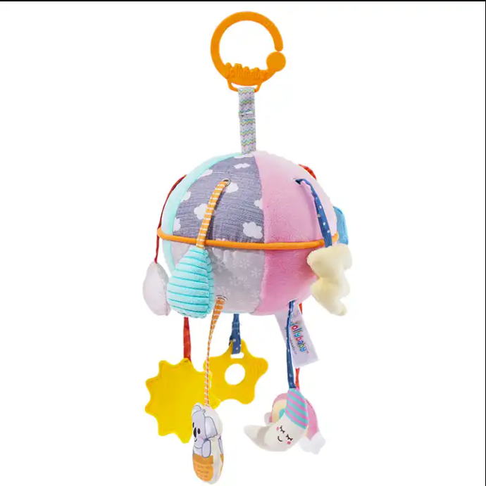 Newborn Elephant Bed Bell Plush Comfort Toy Baby Stroller Rattle Teether Car Hanging Bell Baby Bed Hanging