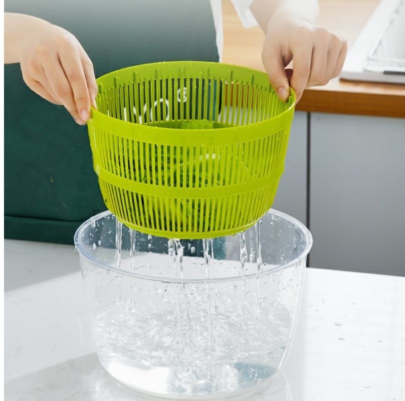 Kitchen Manual Control Large Colander Dryer Chopper Pull Salad Spinner Vegetable Salad Spinner