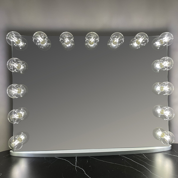 Stock in US!LED Large Table Bathroom Cosmetic Hollywood Makeup Vanity Mirror With Lights 15 Big Clear Bulbs