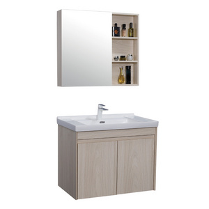 Luxury Plywood Modern Wood Bathroom Storage Corner Cabinet Vanities With 2 Doors