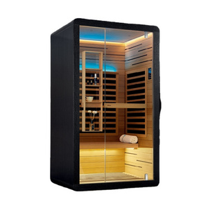 Chinese factory 2 person sauna cabin room Transparent door sauna steam room