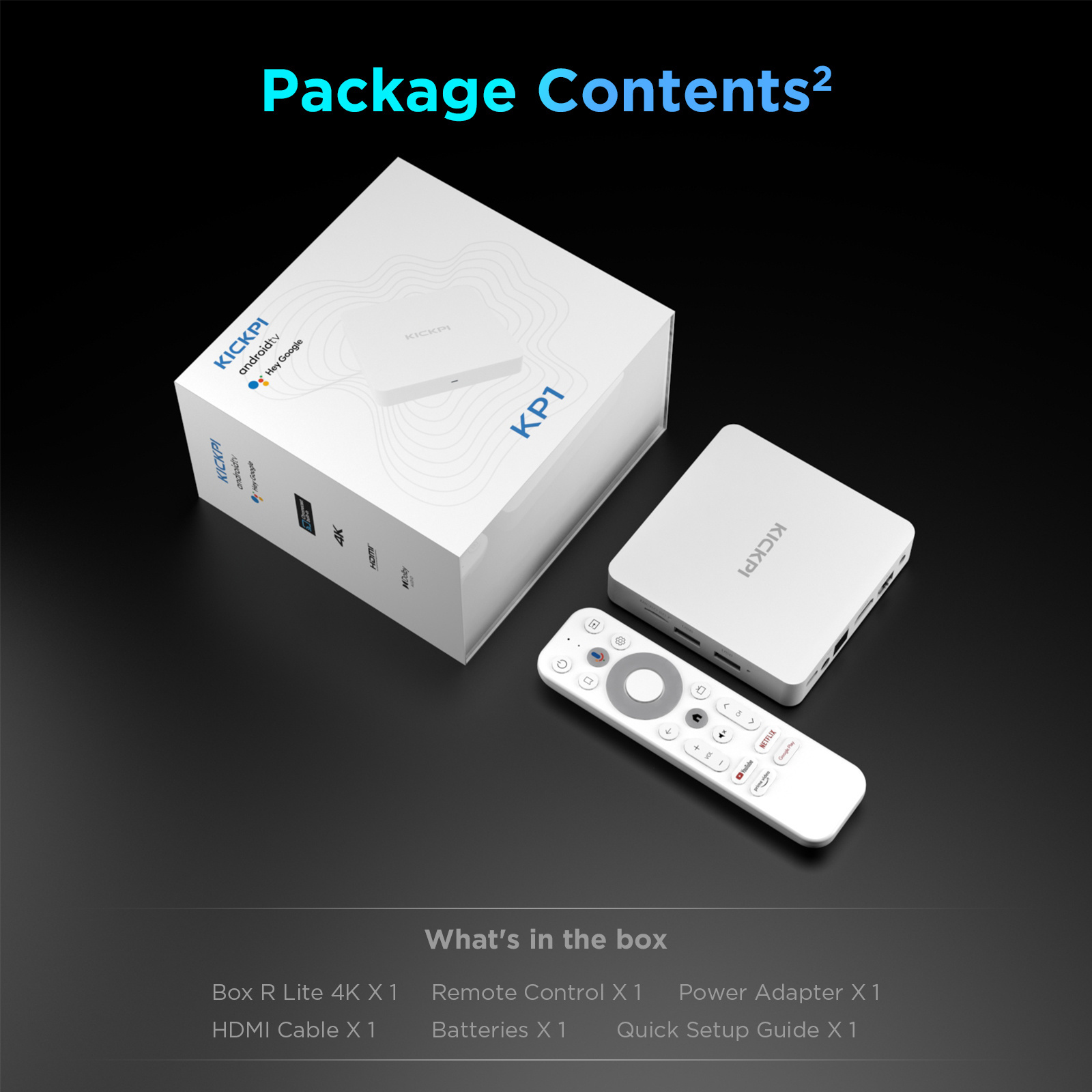 Google certified android tv box KICKPI KP1 Android 11 AmlogicS905Y4 4K Media Player iptv subscription 12 months ATV box