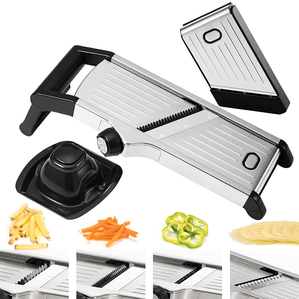 Stainless steel  adjustable blades manual adjustable professional mandoline vegetable potato slicer