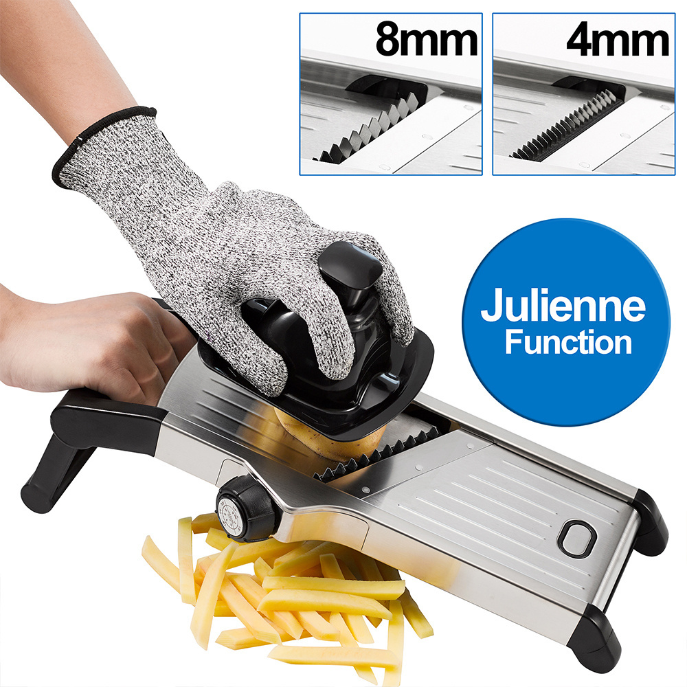 Manual mandoline multifonctions vegetable Slicer Cutter Adjustable safe mandoline slicer for kitchen stainless steel