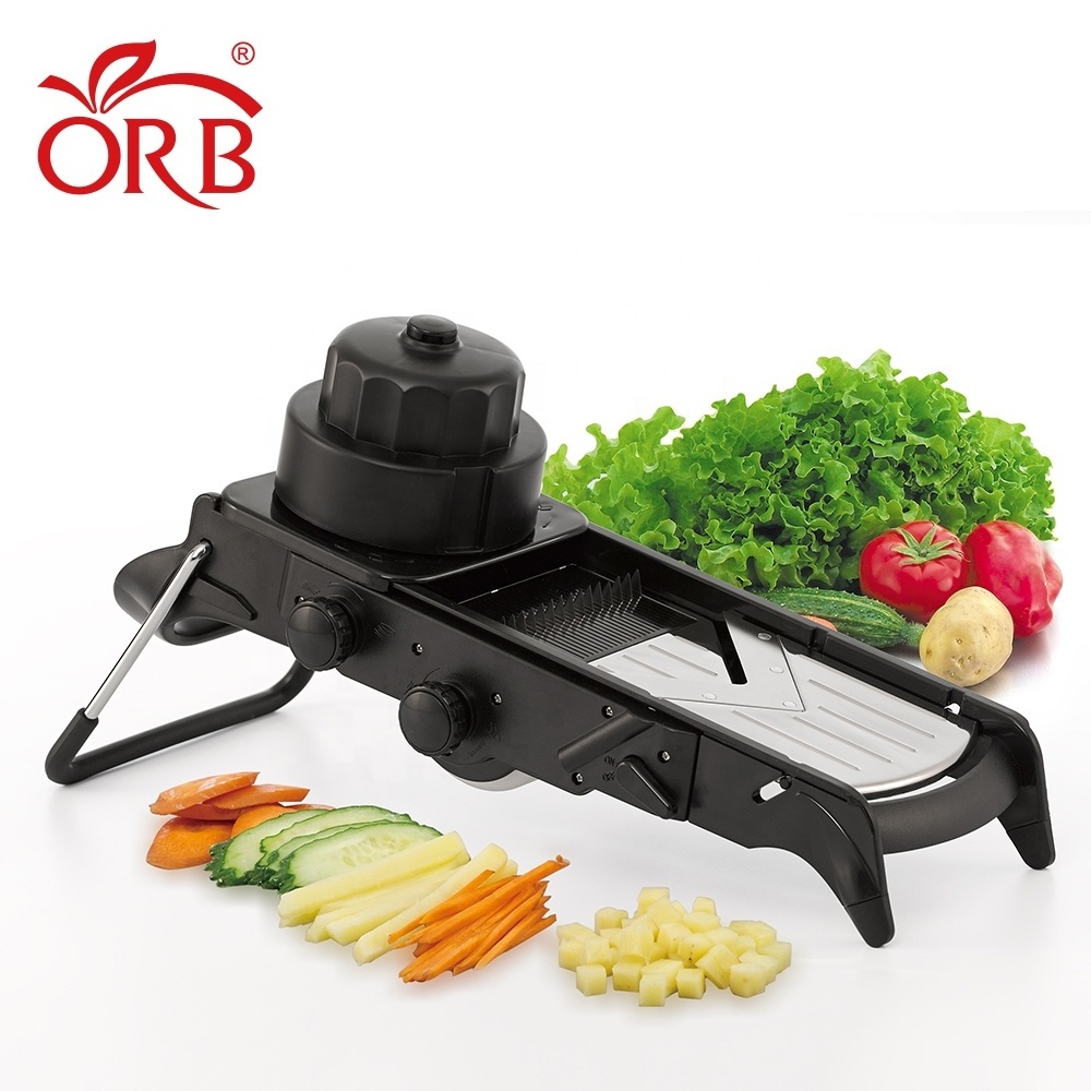 kitchen Adjustable stainless steel manual vegetable cutter v shape mandolin slicer