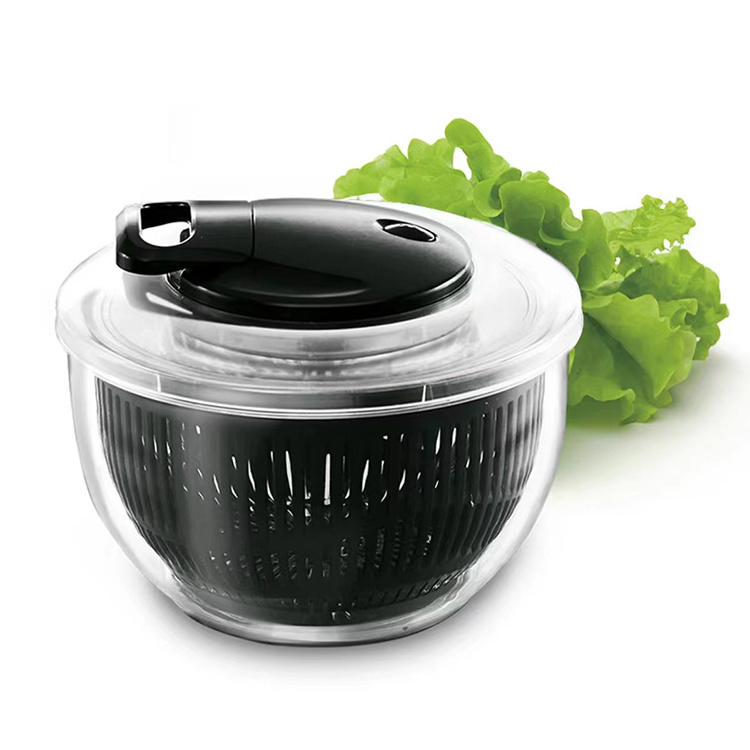 Kitchen plastic Manual lettuce vegetable salad dryer spinner 5L salad spinner vegetable washer