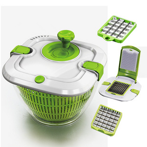 Kitchen manual multi-function dicer vegetable cutter spinner Salad Spinner Vegetable Chopper