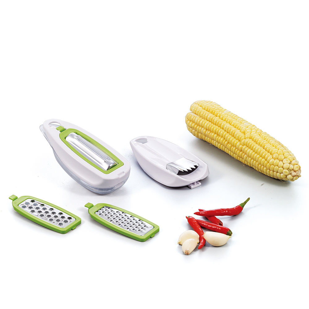 Manual multi corn peeler cheese garlic ginger grater set