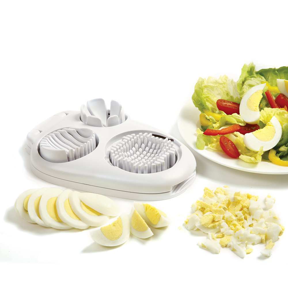 3 blades multi hand manual egg slicer for hard boiled eggs  slicer cutter