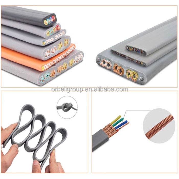 Elevator Flat Cable 24 Core 36 Core TVVB TVVBP TVVBG Customized Elevator Travelling Cable