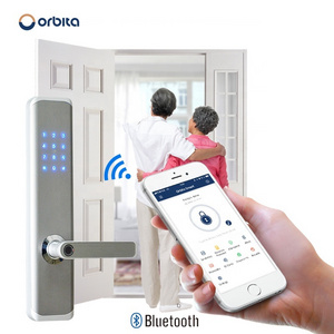 Digital Cerraduras Para Puertas Cerradura Intelligent Fingerprint Lock Card Password Door Lock with Bluetooth