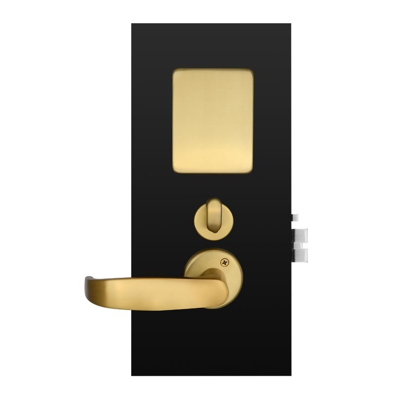 Elegant and fashionable Aesthetic design magnetic card door lock with hidden cylinder for hotel room access control