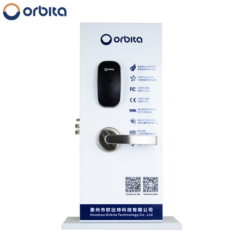 Orbita Hot sale S3078 Split handle American mortise electronic door lock hotel keyless smart card door lock