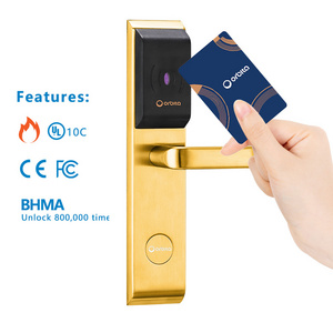 Orbita New Fashion Smart Rfid Hotel Locking System, Rf Electronic Card Key Smart Hotel Door Lock With Management Software System