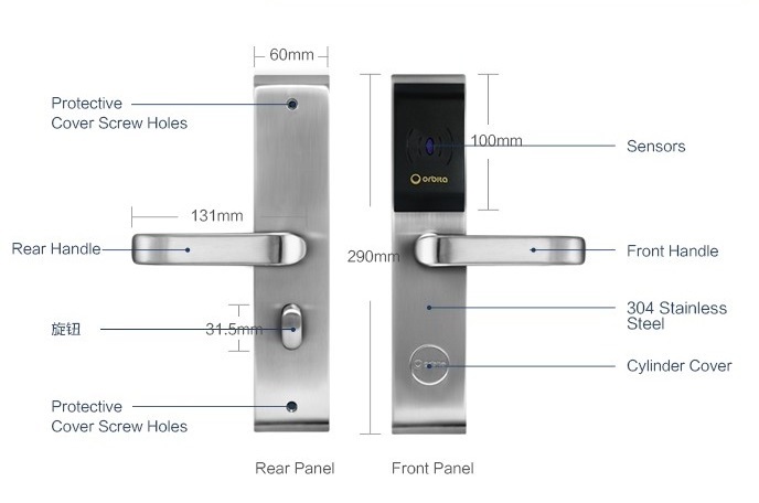 Orbita smart Hotel door lock RFID electric key card hotel room power card switch for sale