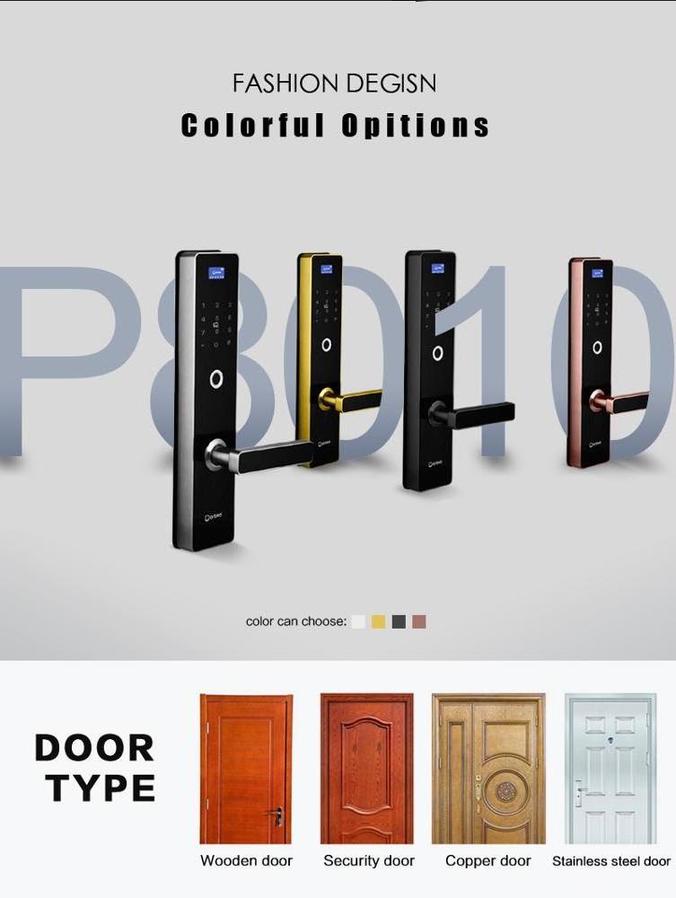 P8010 Orbita High Security Intelligent Fingerprint Digital Door Lock smart number WIFI APP unlock door locks