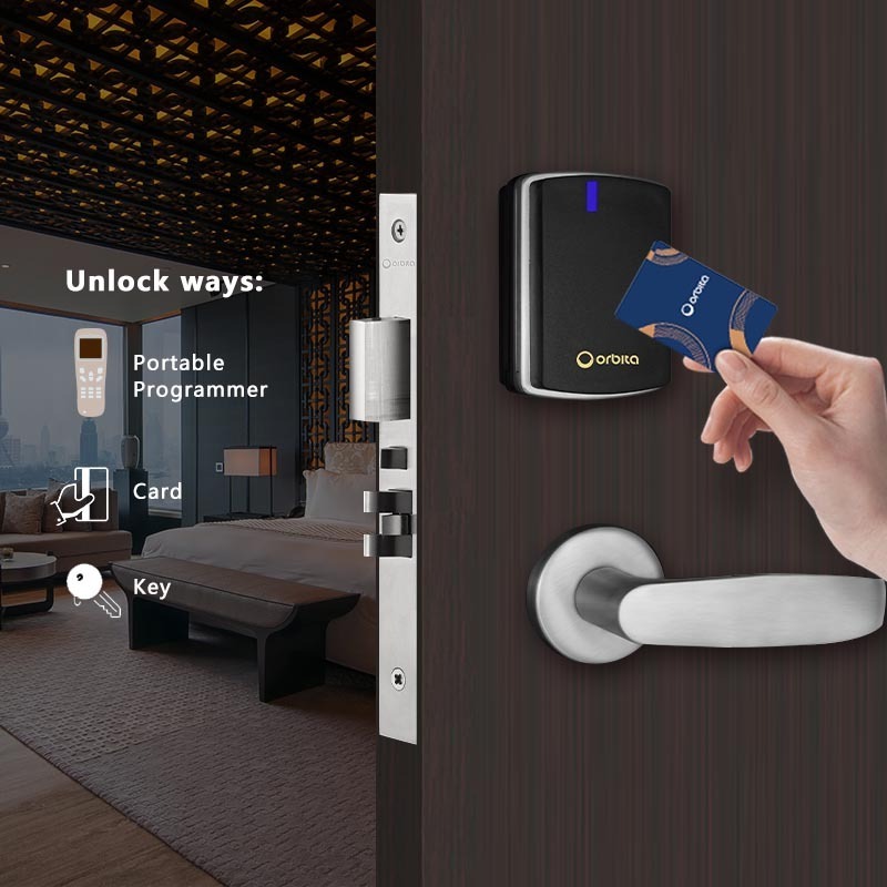 Orbita High Security Master Key Rfid Key Card Electronic Hotel Smart Door Locks With Free Management Software System