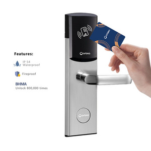 proximity card hotel door handle lock hotel keyless swipe key card door lock