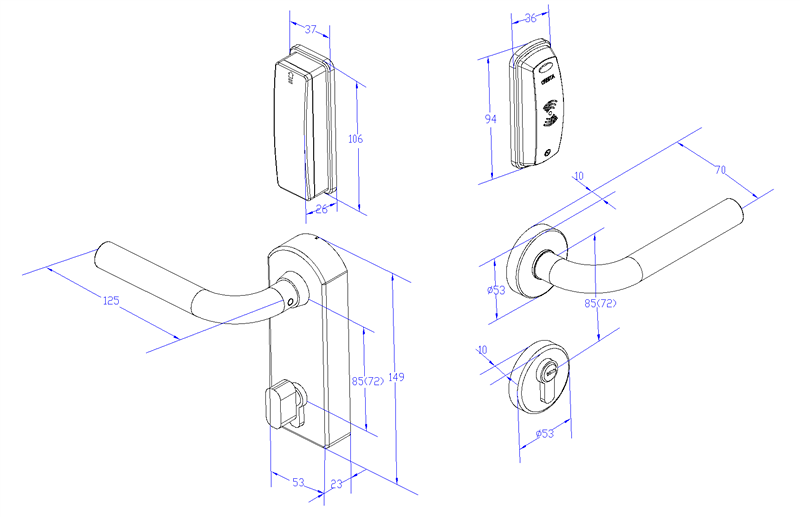 Orbita electronic manual safe gsm door lock for wholesale