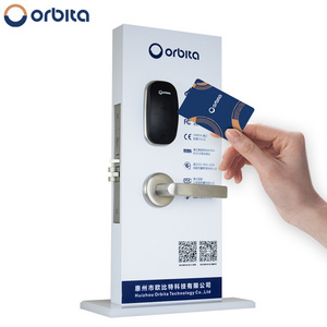 Orbita Hot sale S3078 Split handle American mortise electronic door lock hotel keyless smart card door lock