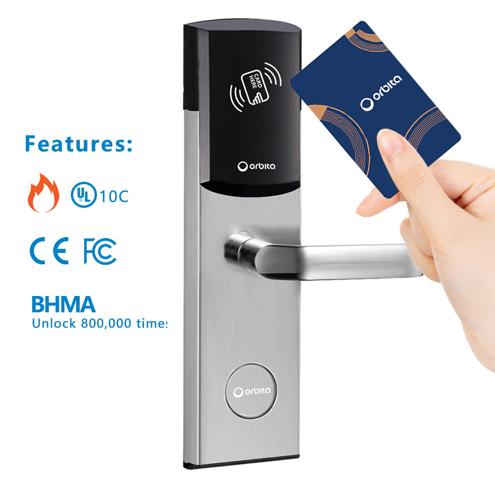 Orbita Sdk Api Electronic Keyless Entry Intelligence Smart Key Swipe Rf M1 Card Digital Rfid Hotel Door  Locks System